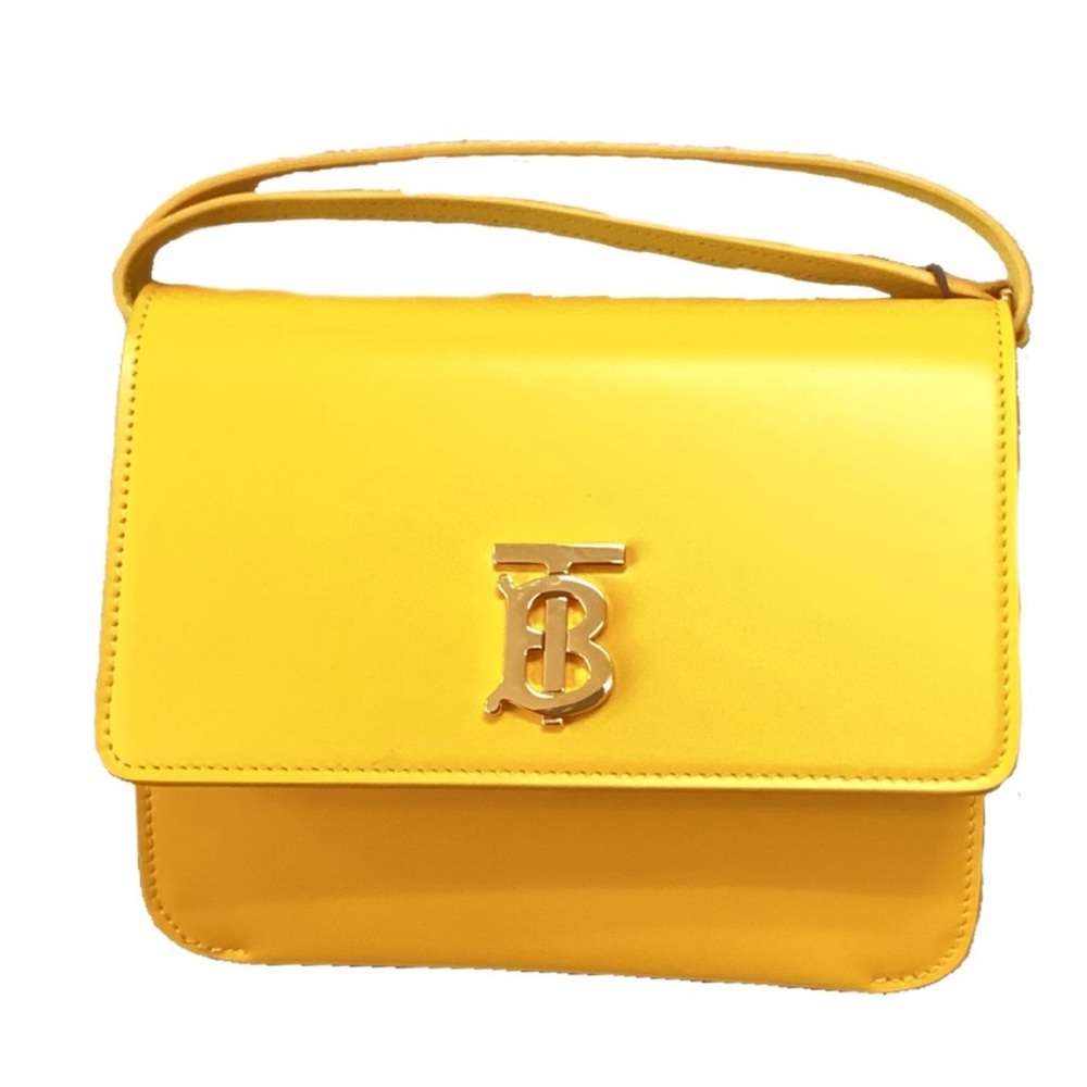Burberry Yellow Leather Shoulder Bag
